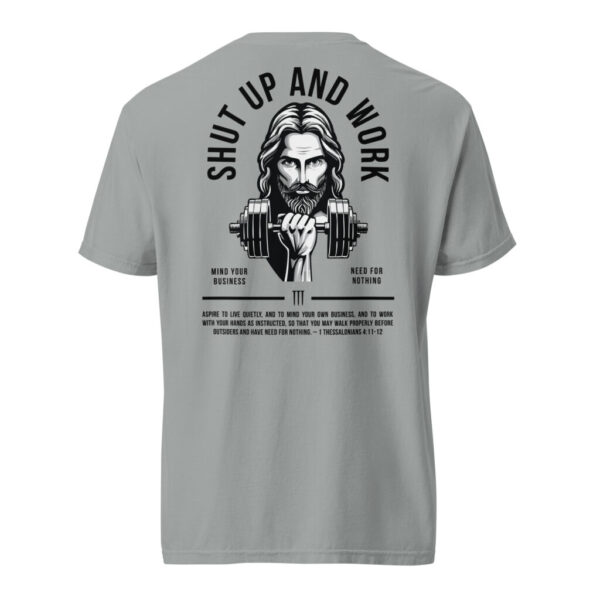 Shut up and work T-Shirt in grey