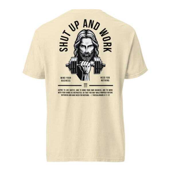 Shut up and work T-Shirt in ivory