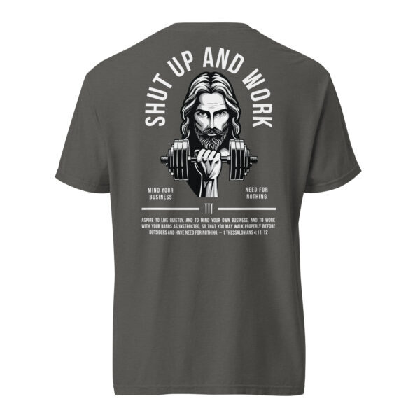 Shut up and work T-Shirt in charcoal