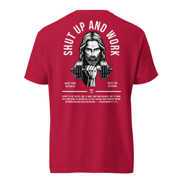 Shut up and work T-Shirt in red