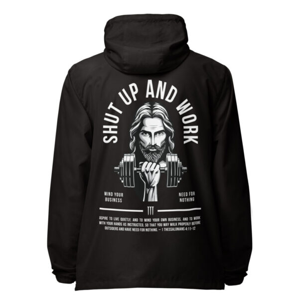 Shut up and Work lightweight zip up windbreaker