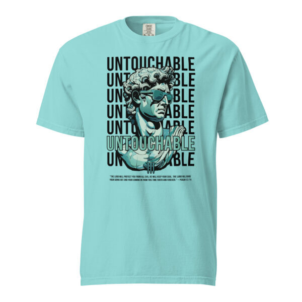 Untouchable Teal heavyweight t-shirt - Image 3